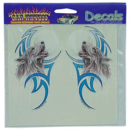 Barjan Car Tattoos Tribal Wolf Weather Resistant Vinyl Decal BA53797